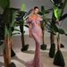Women's Clothing New Deep V Neck Pink Sequin Sexy Slim Long Skirt Birthday Party Patty Hip Evening Dress_ecoleips.com