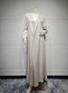 Modest Abaya Dress/Muslim Dress Women Elegant Muslim Abaya Dress With Open Front Design - Modest Long Sleeve Maxi Dress ,Pure Color, S-XXL_ecoleips.com
