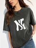 Women's Slouchy Casual T-Shirt, Aged Washed Fabric Summer Must-Have_ecoleips.com