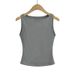 Women's Off-Shoulder Slim Fit Sleeveless T-Shirt Double Layer Comfortable Top European American Style Summer New 2025_ecoleips.com