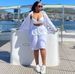 Women's American Style Plus Size Cardigan Button Shirt And White Pants Five Point Casual Two Piece Set_ecoleips.com
