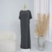 Modest Abaya Dress Elegant 3D-Printed Maxi Dress – Flowy A-Line Dress With Princess Sleeves_ecoleips.com