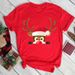New European American Style Women's T-shirt With Christmas Tree And Santa Claus Motifs, Plus-size Trendy Short-sleeve_ecoleips.com