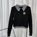 Women's Clothing College Style Two Piece Slim Fit And Thin Hole Long Sleeved Sweater_ecoleips.com