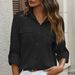 Women's Clothing Spring And Summer New Button Down Shirt Loose Shirt Solid Color Casual_ecoleips.com