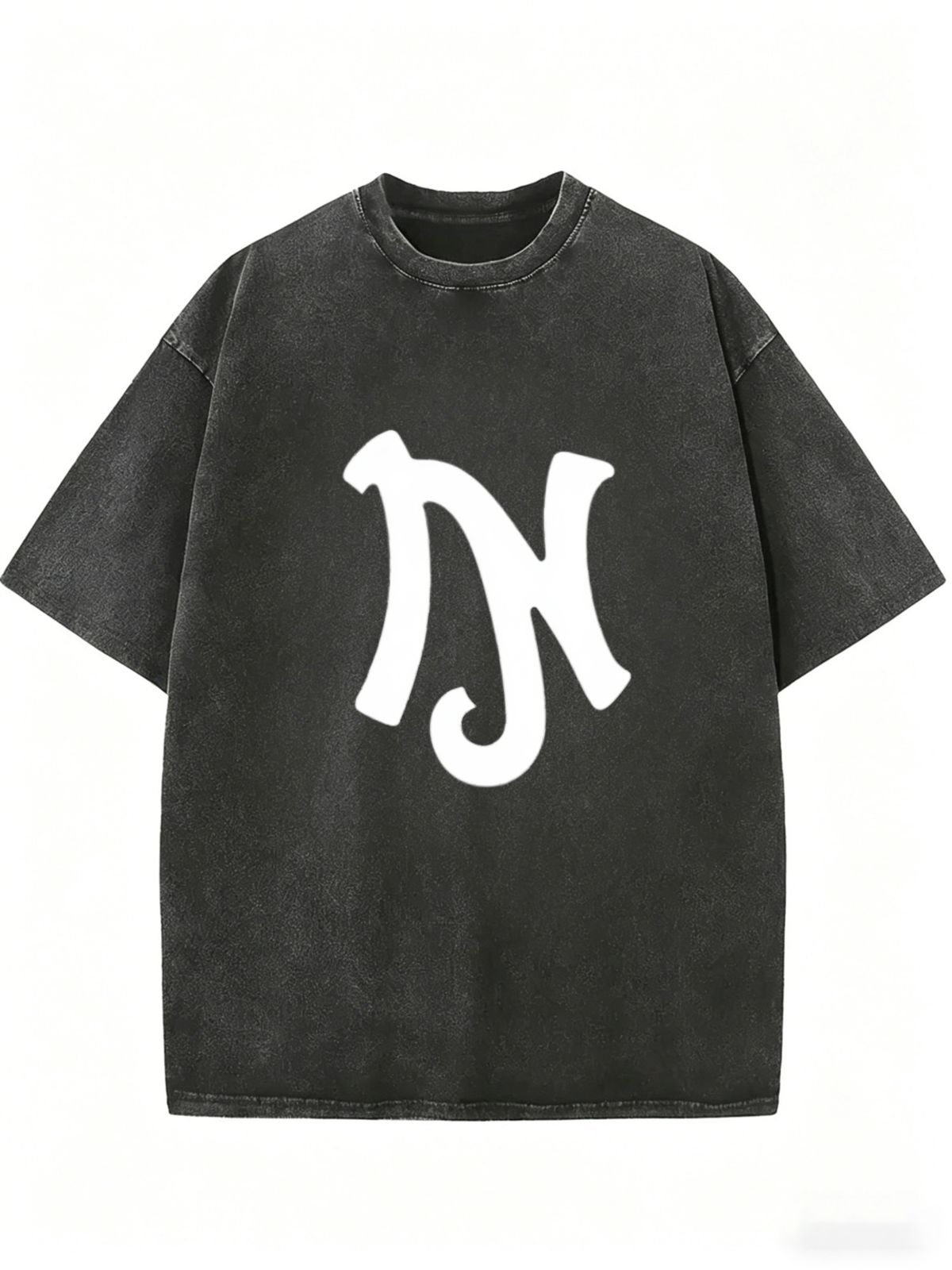Ladies Baggy Streetwear Tee, Retro Faded Washed Summer Basic Wear_ecoleips.com