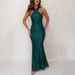 women's elegant V-neck dress fashion printed temperament dress_ecoleips.com