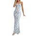 Cross Border Women's 2026 Spring/summer New Sweet And Fresh Camisole Backless Floral Vacation Style Dress_ecoleips.com