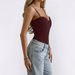 Y2k Women's Strap Top Sexy Tube Tops Sleeveless Cami Crop Tops For Women Fashion Solid Color Bustier_ecoleips.com