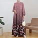 Women's Fashion Print Dress Autumn New Style Foreign Trade Clothing_ecoleips.com