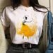 Cross-border Plus-size Harajuku Style Spring-summer Fashion Watercolor Ballet Girl Short-sleeve Top For Women_ecoleips.com