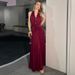 Women's Slimming Evening Dress European American Style V Neck Sleeveless Halter Neck Pleated Waist Sexy 2026 New_ecoleips.com