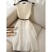 Women's French Style White Dress - Summer Slim Fit Casual Elegant Midi Dress (High-End Quality)_ecoleips.com