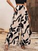 Summer New Chiffon Leaf Print Casual Pants Temperament High Waist Wide Leg Pants Women_ecoleips.com
