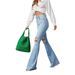 Women's Clothing Washed Hole High Waist Temperament Denim Wide Leg Pants _ecoleips.com