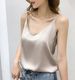 Silk Camisole For Women Spring Summer Satin V-neck Loose Slimming Inner Wear Base Shirt Wholesale_ecoleips.com