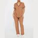 Women's Clothing Home Comfortable Printed Front Open Lapel Short Sleeved Trousers Suit_ecoleips.com