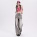 Early Autumn New Arrival: Gray Loose-fitting Versatile Trendy American-style Straight Wide-leg Denim Pants For Women_ecoleips.com