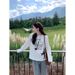 Slimming And Versatile Printed Long-Sleeved T-Shirt For Women, Loose Round-Neck Base Layer, Casual Top For Autumn And Wi_ecoleips.com