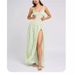 European American Ins-style Cross-border Sexy Fashion Strapless Backless Slim-fit High-slit Long Dress, High-waisted And_ecoleips.com