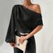 Cross-border European American Women's Clothing 2026 Autumn And Winter Elegant One-shoulder Long-sleeve Sexy_ecoleips.com