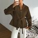 Diyun European And American Casual Vacation Lace-Up Long Sleeve Blazer Women's Clothing 2025 Autumn Winter_ecoleips.com