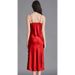Cross-Border Camisole Nightdress For Women Summer Ice Silk Sexy Slit Long Nightgown Bowknot Homewear Backless_ecoleips.com