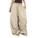 Women's High-Waisted Wide Leg Pants Retro Jazz Style Loose Fitting Draped Hip Hop Cargo Casual Trousers_ecoleips.com