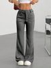 K New Flared Pants High Waisted Straight Leg Casual Micro Flared Women's Pants With Pockets And Wide Legs_ecoleips.com