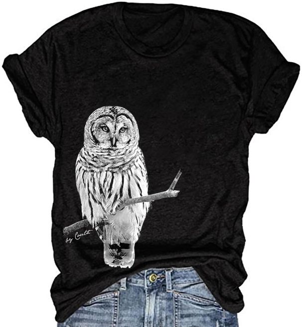 Beopjesk Womens Summer Giraffe Printed T-Shirt Funny Cute Animal Graphic Tees Tops_ecoleips.com