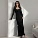 European And American Women's Clothing 2025 Autumn New Fashion Temperament U-neck Long-sleeved Solid Color Fungus Edge Long Dress_ecoleips.com