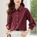 K Women's Long-sleeved Top; Simple And Exquisite Business Shirt For Women_ecoleips.com