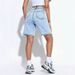 Women's High-Waisted Light Blue Denim Shorts Summer Versatile Basic Style Flattering for All Body Types_ecoleips.com