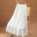 Verve High-end Flowing Chiffon For Women Summer New Milk Pearl Elegant Willow Wrinkle Pleated Skirt_ecoleips.com