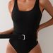 Slimming High-Waist Design - Soft Polyester Blend - Comfortable & Stylish For Pool & Beach - S/M/L/XL"_ecoleips.com