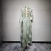 Women's Clothing Middle Eastern Muslim Robe Dubai Dress V Neck Jacquard Beading New Women's Clothing_ecoleips.com