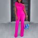 Women's Clothing Sexy one shoulder sleeveless ruffled high waist wide leg pants S XXL plus size women's jumpsuits_ecoleips.com