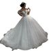 Mid Waist V Neck Champagne Fishtail White Lace One Shoulder Small Train Tassel Wedding Dress_ecoleips.com
