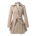 Women's Mid-length Trench Coat, Spring And Autumn, Korean Style, Fashionable, New Slim-fit, Single-breasted, Petite_ecoleips.com