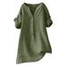 Aria Basics Aria Basics 2025 In-Stock European And American Loose Solid Color Cotton-Linen Women's With Sleeve Stripes, Popular Shirt For_ecoleips.com