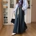 Stretch Waist A-Line Denim Skirt For Women – Relaxed Fit & Flowy Hem (S-XXL) | Casual Long Skirt With Drawstring_ecoleips.com