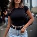 Women's 2026 New Style Solid Color Round Neck Basic Short Sleeve T Shirt With European And American Style Hot Girl Slim Fit Sexy Cropped Top_ecoleips.com