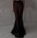 K New Long Sleeved Top Set, Loose Elastic Mesh Skirt Two-piece Set_ecoleips.com