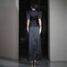 Women's French Style Patchwork Polka Dot Maxi Dress V Neck Slim Fit Fashionable Sexy Cross Border Foreign Trade Clothing_ecoleips.com