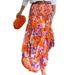 Women's Clothing Swing Printed Ruffle Long Skirt_ecoleips.com