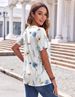 Zeagoo Womens Summer Tops Casual Short Sleeve V Neck Shirts Business Dressy Work Blouses_ecoleips.com