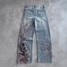 In-stock Cross-border Heavyweight 3D Printed Y2K American Retro Wide-leg Loose High-waisted Jeans For Men And Women_ecoleips.com