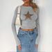 Aria Basics Aria Basics 2025 Spring Summer European And American Women's Fashion Y2K Slim Fit Leopard Print Five-Pointed Star Knitted Long_ecoleips.com
