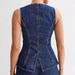In Stock 2024 Cross-border European American Style Summer New Casual Sleeveless High-waisted Women's Denim Vest And_ecoleips.com