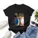 Absolute Cult Friends 80's Ross and Chandler Petit Ami Fit Print T Shirt Graphic Shirt Casual Short Sleeved Female Tee T-Shirt._ecoleips.com